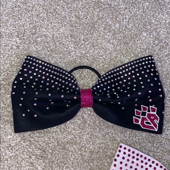 2 cheer athletics onyx cats bows - Picture 2 of 3